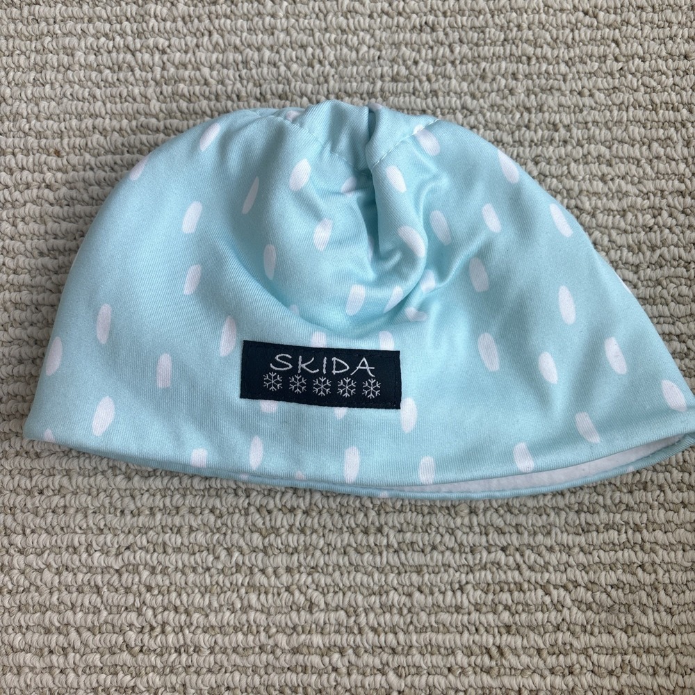 Baby Toddler Skida Hat-Fleece Lined Winter Beanie-Blue USA